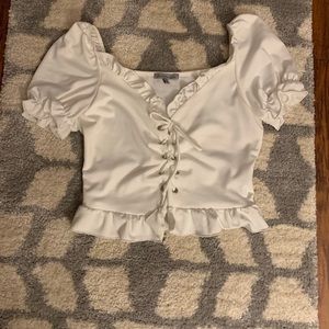 NWOT white crop top